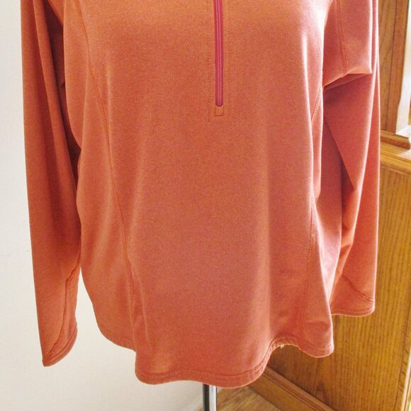 Pendleton Women's Half Zip, Long Sleeve, Athletic Hoodie, Rust/Orange, Size L - Picture 2 of 13
